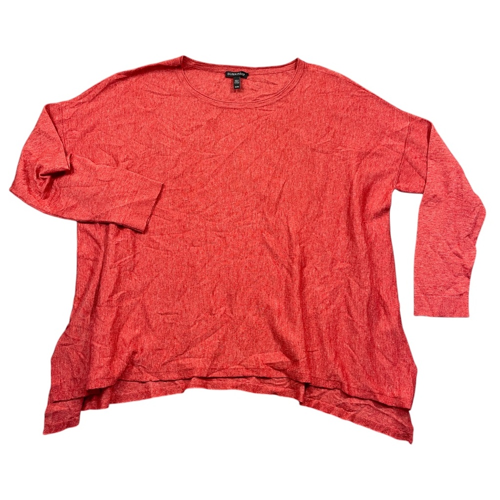 Eileen Fisher Medium Red Wool Blend‎ Sweater (small hole)